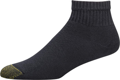Men'S 656P Cotton Ankle Athletic Socks, Multipairs, Black & White (6-Pairs), X-Large
