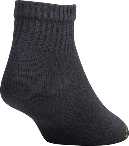 Men'S 656P Cotton Ankle Athletic Socks, Multipairs, Black & White (6-Pairs), X-Large