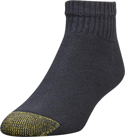 Men'S 656P Cotton Ankle Athletic Socks, Multipairs, Black & White (6-Pairs), X-Large