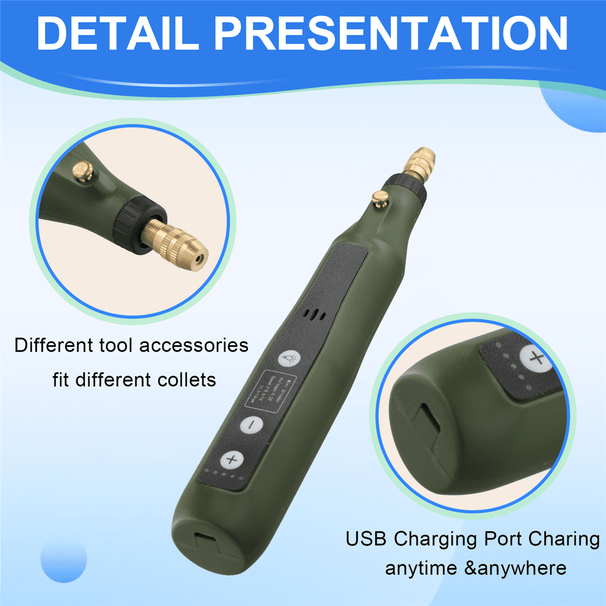 Handheld Electric Grinder Mini Sanding Power Tools Drill Multifunction Polishing Wood Carving