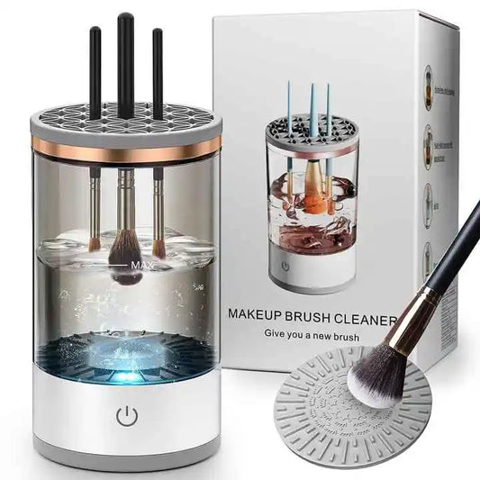 Electric Makeup Brush Cleaner with Drying Rack Portable Cosmetic Tool