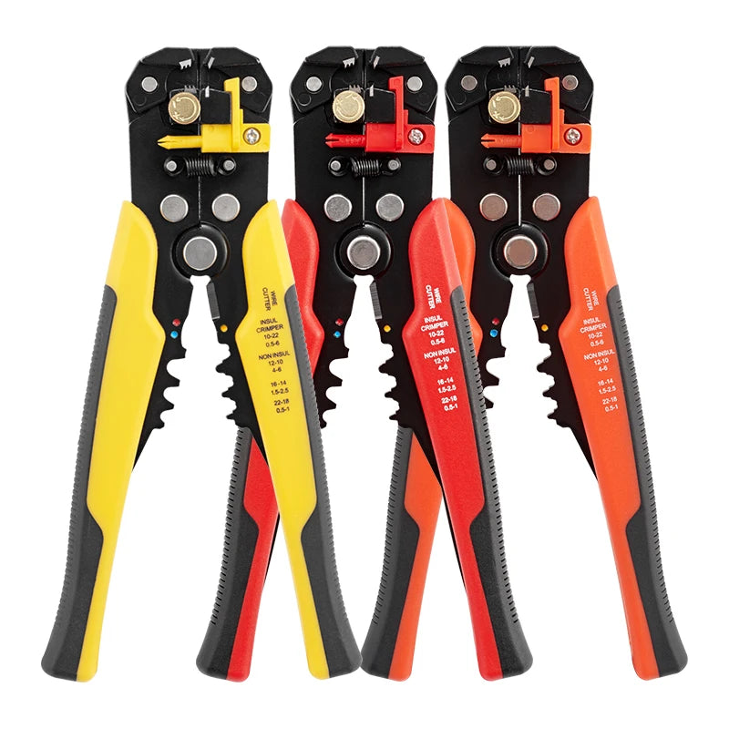 3 in 1 Multi Pliers Self-Adjusting Cable Cutter Crimper Wire Stripper Wire Stripping Plier for 10-24 AWG