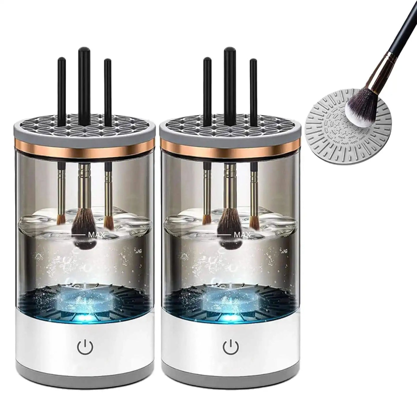  Electric Makeup Brush Cleaner with Drying Rack Portable Cosmetic Tool
