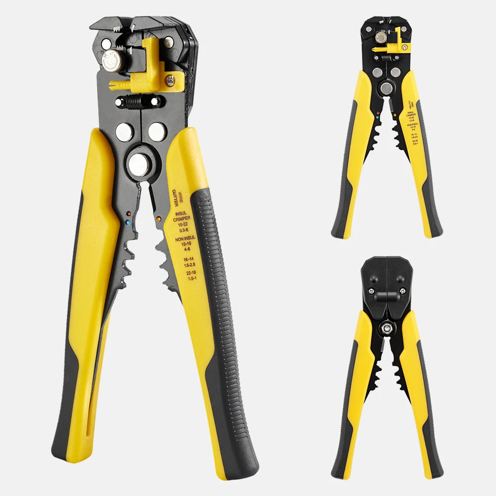 3 in 1 Multi Pliers Self-Adjusting Cable Cutter Crimper Wire Stripper Wire Stripping Plier for 10-24 AWG