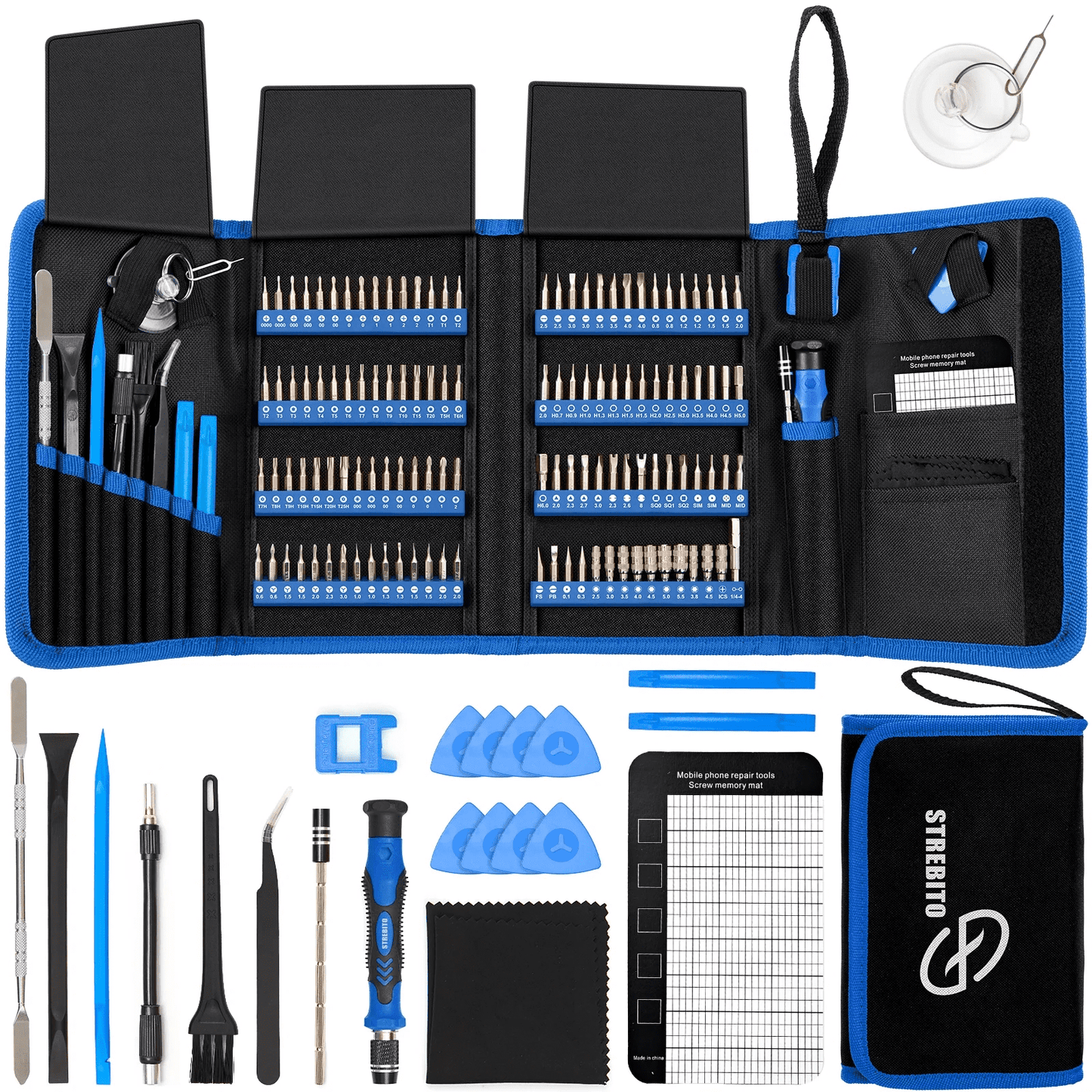 Precision Screwdriver Sets 142-Piece Electronics Precision Screwdriver with 120 Bits Magnetic Repair Tool Kit for Iphone, Computer,Household Appliances, Jewelry, Guita, Tablet,Game Console
