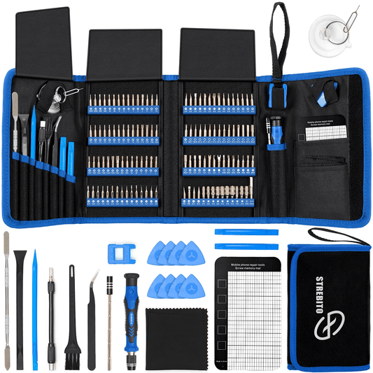Precision Screwdriver Sets 142-Piece Electronics Precision Screwdriver with 120 Bits Magnetic Repair Tool Kit for Iphone, Computer,Household Appliances, Jewelry, Guita, Tablet,Game Console