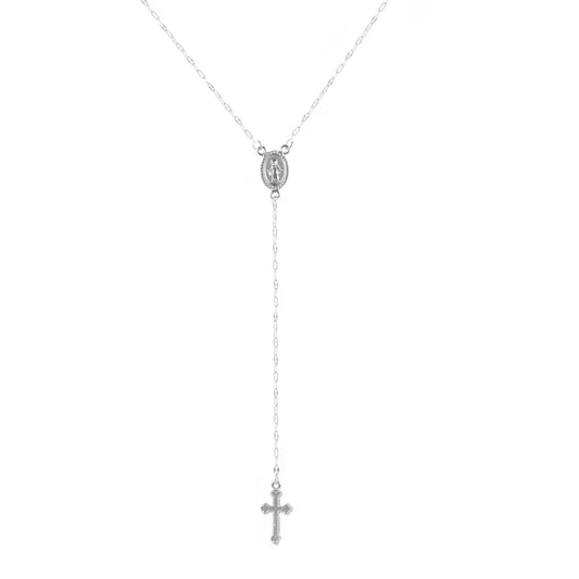  Christian Cross Bohemia Religious Rosary Pendant Necklace for Women Charm Jewelry Gifts