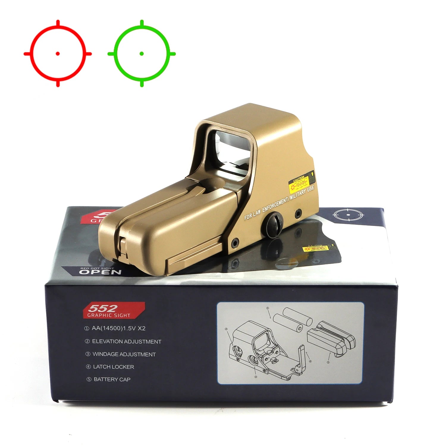 Red Green Dot Holographic Sight Scope Hunting Reflex Sight Riflescope 20Mm Mount Airsoft Gun