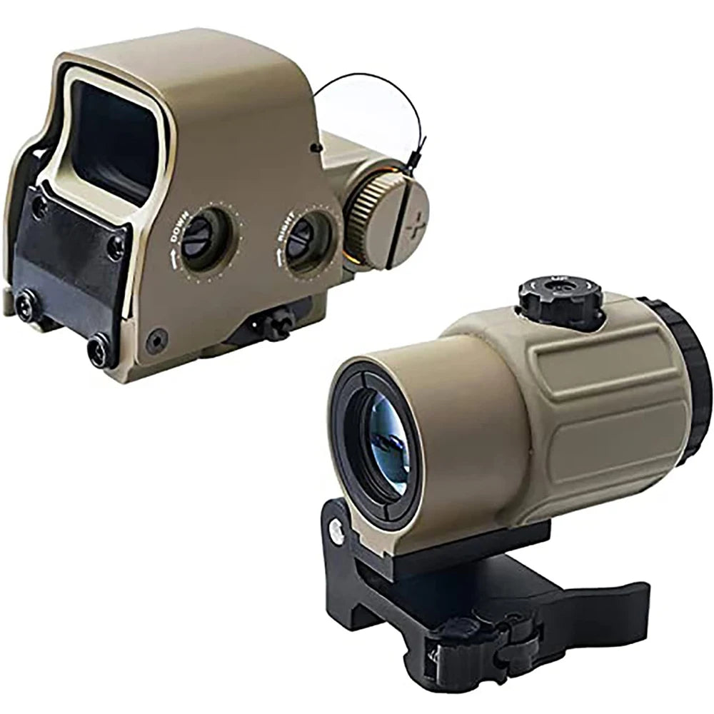 Holographic Collimator Sight 558+G33/G45 Red Dot Optic Sight Tactical Hunting Gear W/20Mm Rail Mounts&Quick Detach Lever