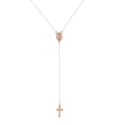  Christian Cross Bohemia Religious Rosary Pendant Necklace for Women Charm Jewelry Gifts