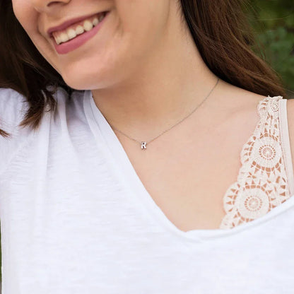 New Arrival Fashion Tiny Initial Necklace Gold Silver Color Cut Letters Single Name Choker for Women Pendant
