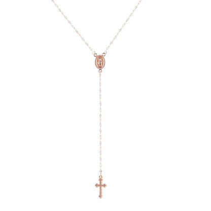  Christian Cross Bohemia Religious Rosary Pendant Necklace for Women Charm Jewelry Gifts