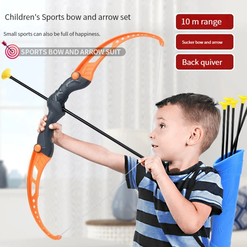  Bow and Arrow Toy Set for Children Archery Practice Recurve Outdoor Sorts Shooting Toy with Target Boys Kids Gifts